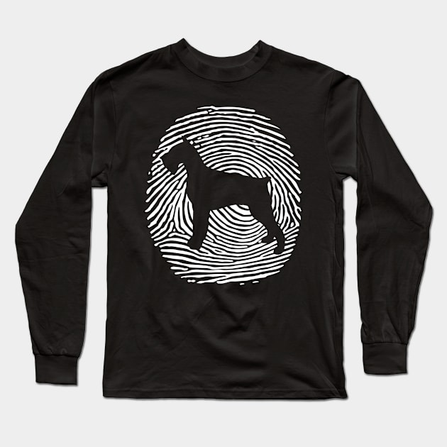 Giant Schnauzer DNA Fingerprint I Dog Giant Schnauzer Long Sleeve T-Shirt by Shirtjaeger